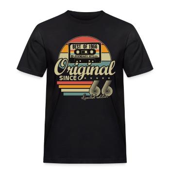 Original 1966 Jahrgang Vintage Geburtstag Retro - Männer Workwear T-Shirt - Schwarz - Vorne - AI Model Male 178 light (178cm)