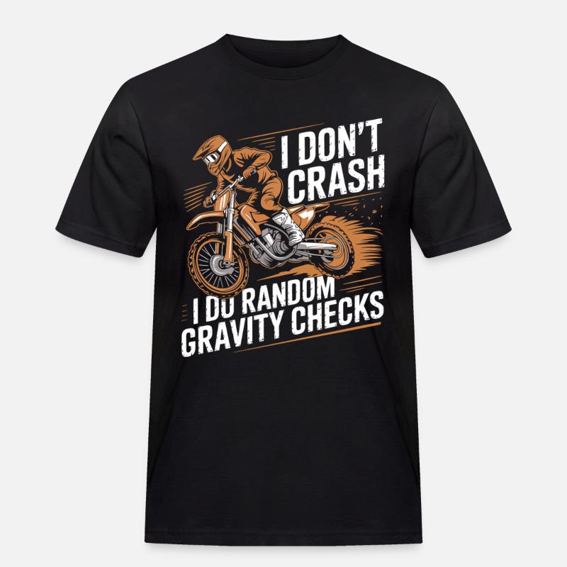 Random Gravity Checks Motocross - Männer Workwear T-Shirt - Schwarz