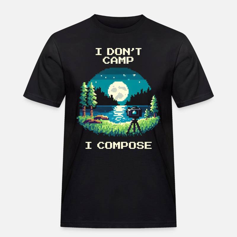 I don't camp, I compose | Composition - Men's Workwear T-Shirt - black