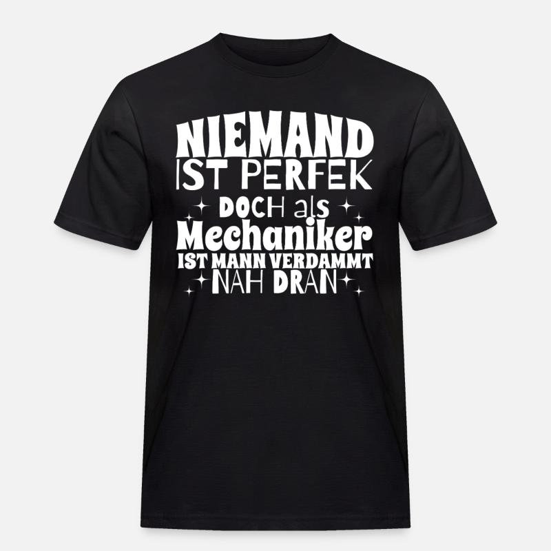 Mechaniker Handwerker Geschenk - Männer Workwear T-Shirt - Schwarz