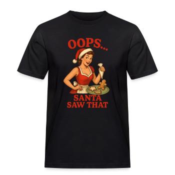 Oups le Père Noël a vu ça - T-shirt Workwear homme - noir - Devant - AI Model Male 178 light (178cm)