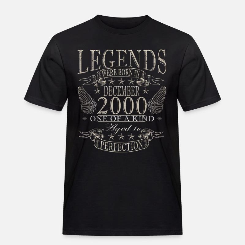 Dezember 2000 Dezember Jubiläum Dezember 2000 - Männer Workwear T-Shirt - Schwarz