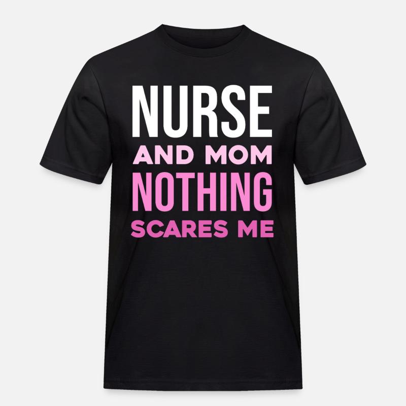Krankenschwester und Mutter: Unerschrocken - Männer Workwear T-Shirt - Schwarz
