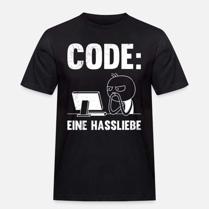 Codeur : UNE RELATION AMOUR-HAINE DRÔLE - T-shirt Workwear homme - noir