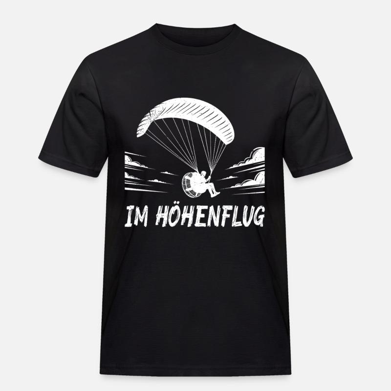Paramotor Flight FLYING FUNNY - Men's Workwear T-Shirt - black