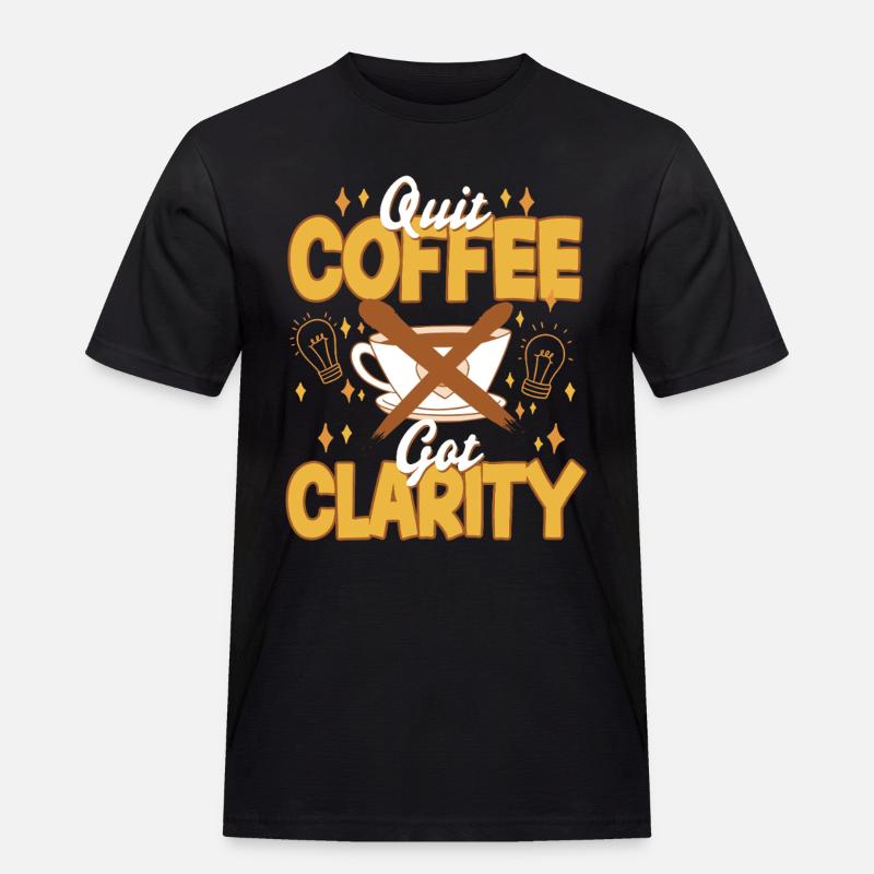 Coffee withdrawal decaffeinated ex-coffee drinker - Men's Workwear T-Shirt - black
