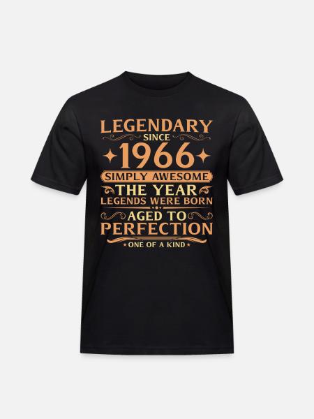 60e anniversaire de Legends 1966 - T-shirt Workwear homme - noir