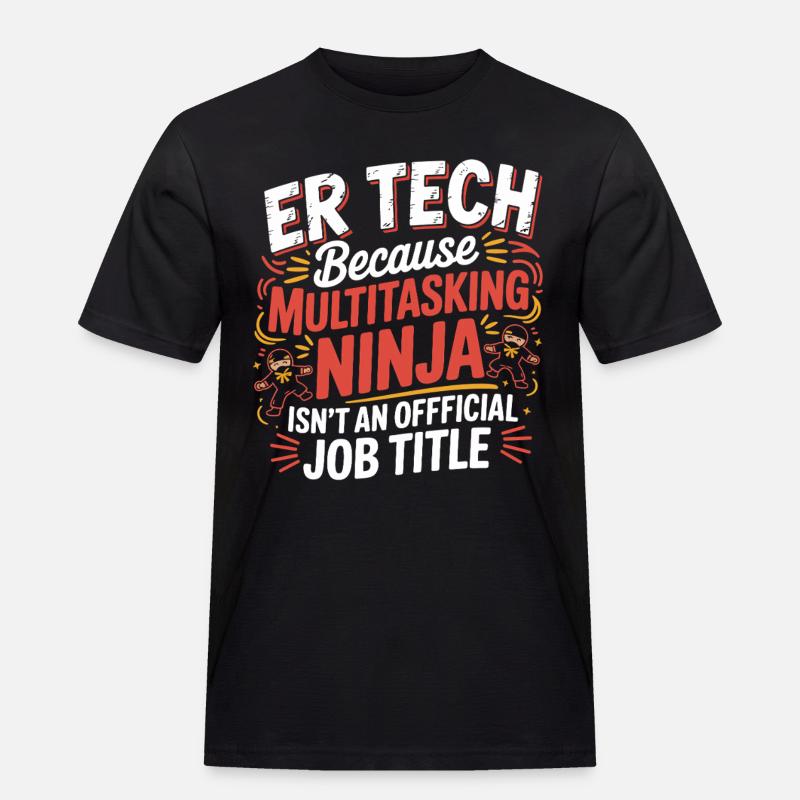 Tech Ninja: Multitasking Humor - Men's Workwear T-Shirt - black