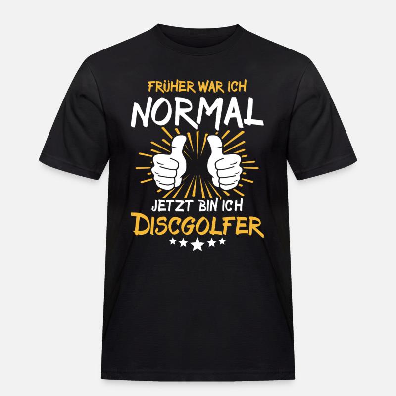 Discgolfer Spruch - Männer Workwear T-Shirt - Schwarz