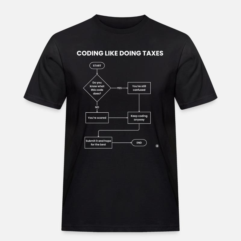 Codierung wie Steuererklärung – Hope Gift einreichen - Männer Workwear T-Shirt - Schwarz