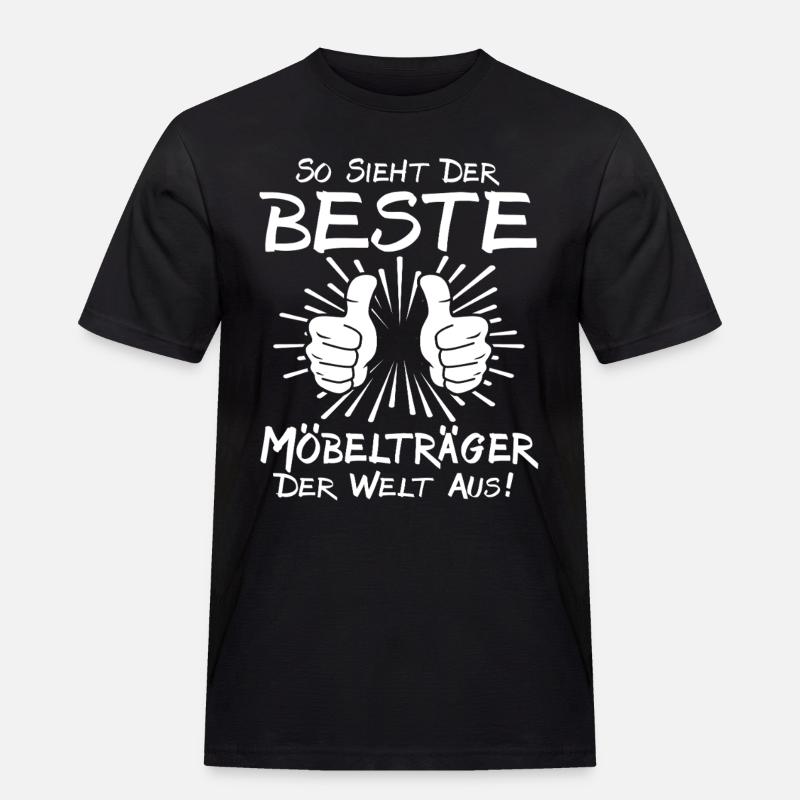 Bester Möbelträger - Männer Workwear T-Shirt - Schwarz