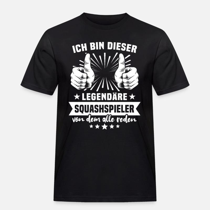 Squashspieler Legende - Männer Workwear T-Shirt - Schwarz
