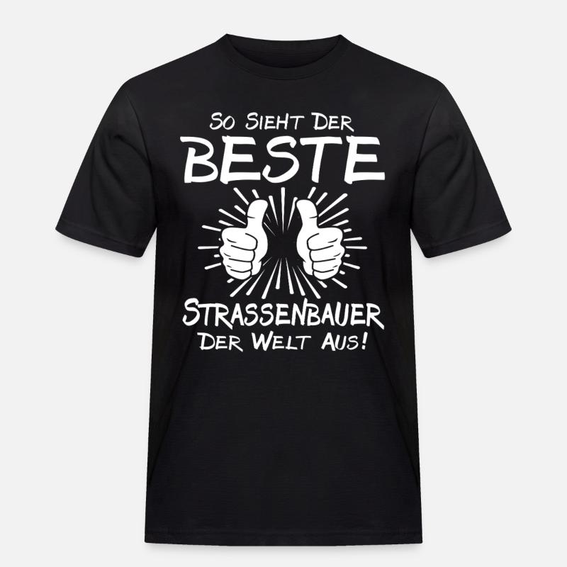 Bester Strassenbauer - Männer Workwear T-Shirt - Schwarz