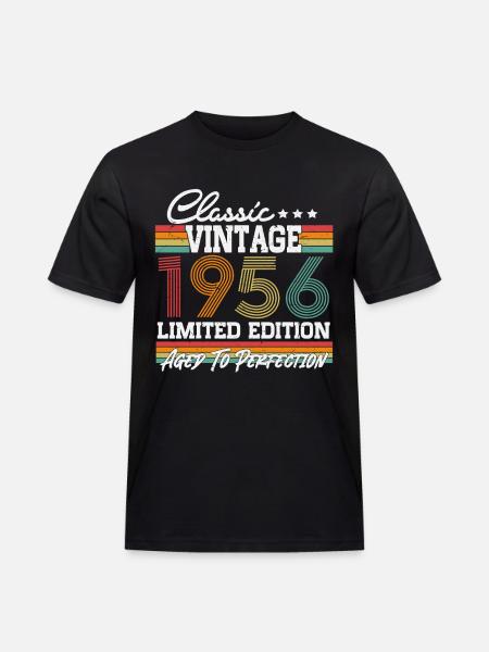 70-årsgave til noen født i 1956 - Workwear T-Shirt for menn - svart