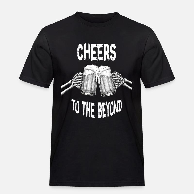 Stoß ins Jenseits - Männer Workwear T-Shirt - Schwarz