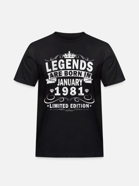 45e anniversaire Original janvier 1981 - T-shirt Workwear homme - noir