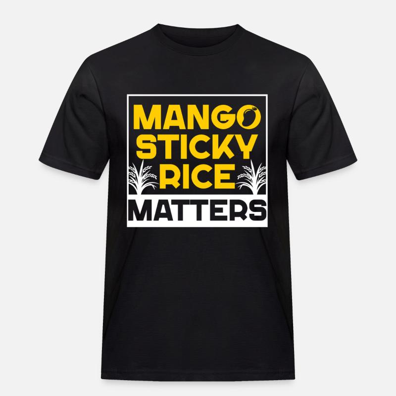 Mango Sticky Reis - Männer Workwear T-Shirt - Schwarz