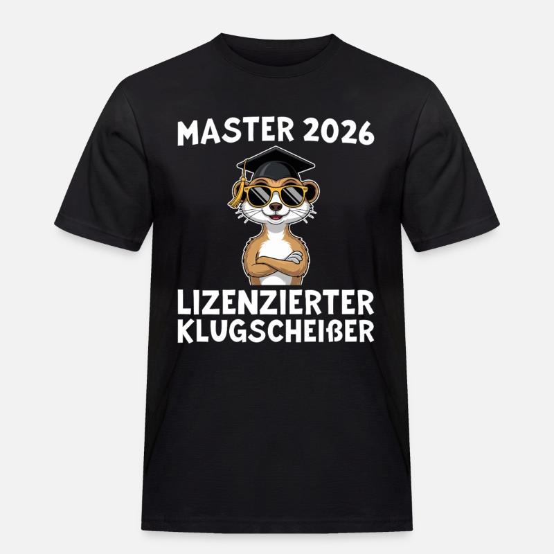 Abschlussprüfung 2026 Mastertitel Geschenkidee - Männer Workwear T-Shirt - Schwarz