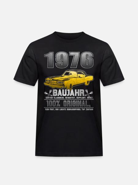 Original 1976 Vintage Born Retro Birthday - Men's Workwear T-Shirt - black