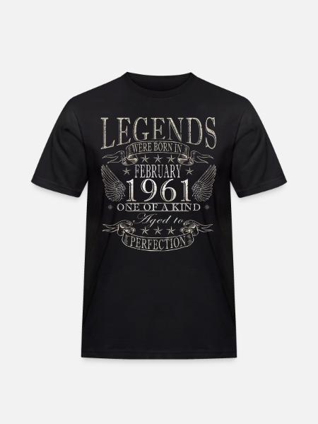 Février 1961 Jubilé 1961 Légendes Février - T-shirt Workwear homme - noir