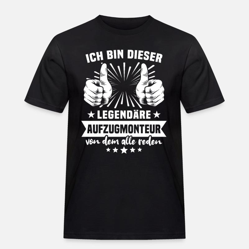 Elevator Technician Legend - Men's Workwear T-Shirt - black
