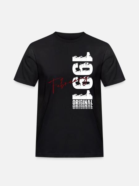 35th Birthday February 1991 Original Vintage - Men's Workwear T-Shirt - black