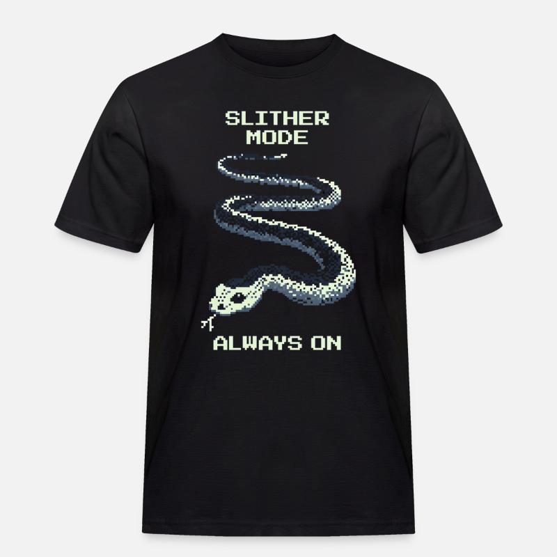 Slither Mode immer an | Schlange Mindset - Männer Workwear T-Shirt - Schwarz