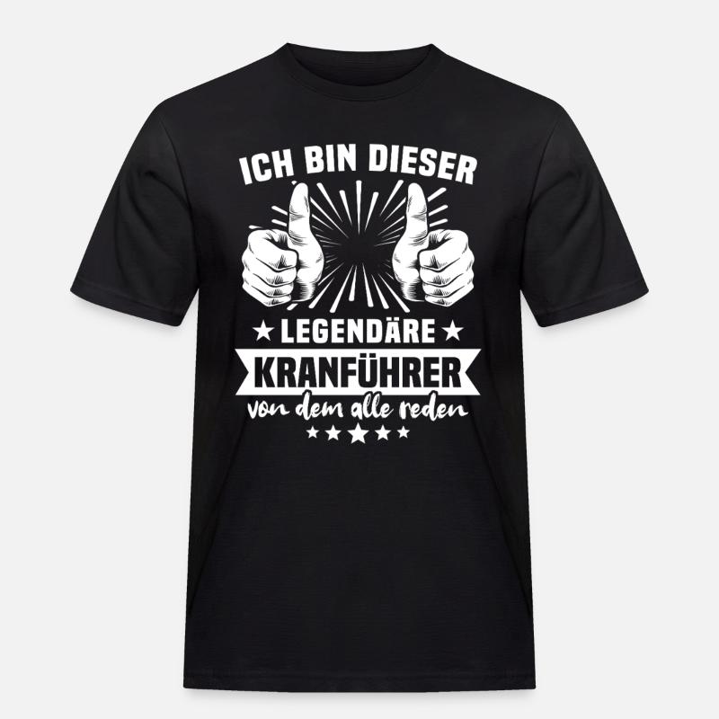 Crane operator legend - Men's Workwear T-Shirt - black