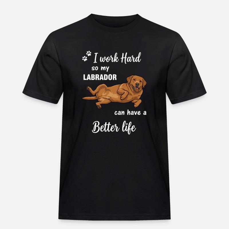 Echte Labrador Liebe Hundebesitzer Statement - Männer Workwear T-Shirt - Schwarz