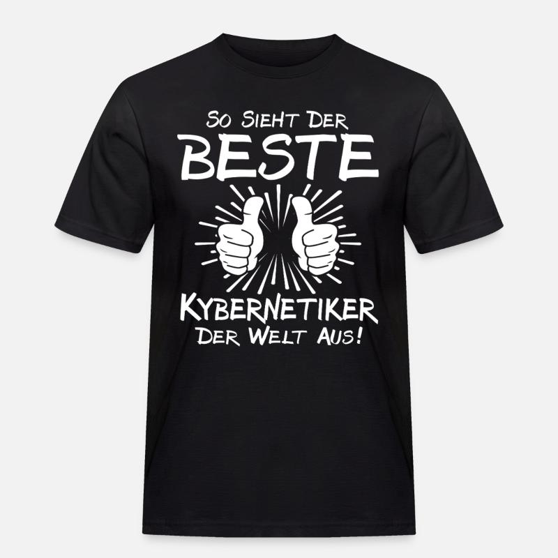 Bester Kybernetiker - Männer Workwear T-Shirt - Schwarz