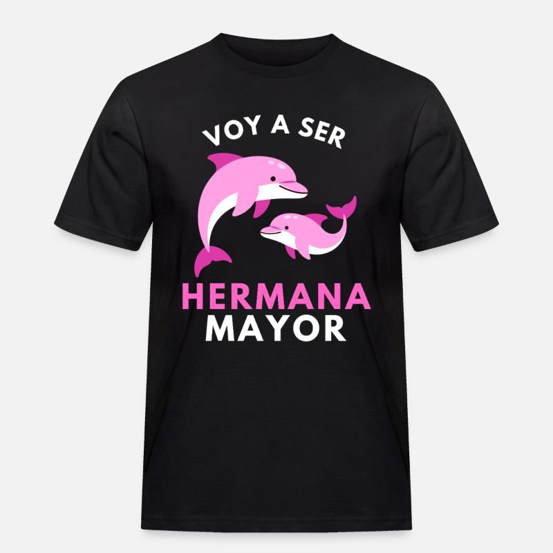 Ich werde eine große Schwester - Männer Workwear T-Shirt - Schwarz