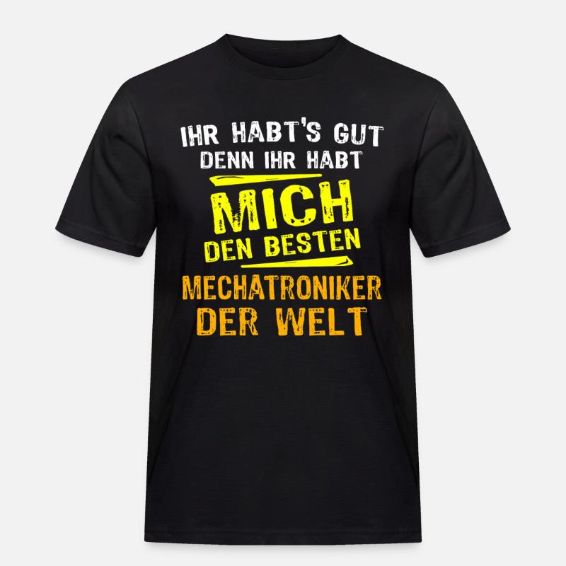Mechatronics Technician Gift - Men's Workwear T-Shirt - black