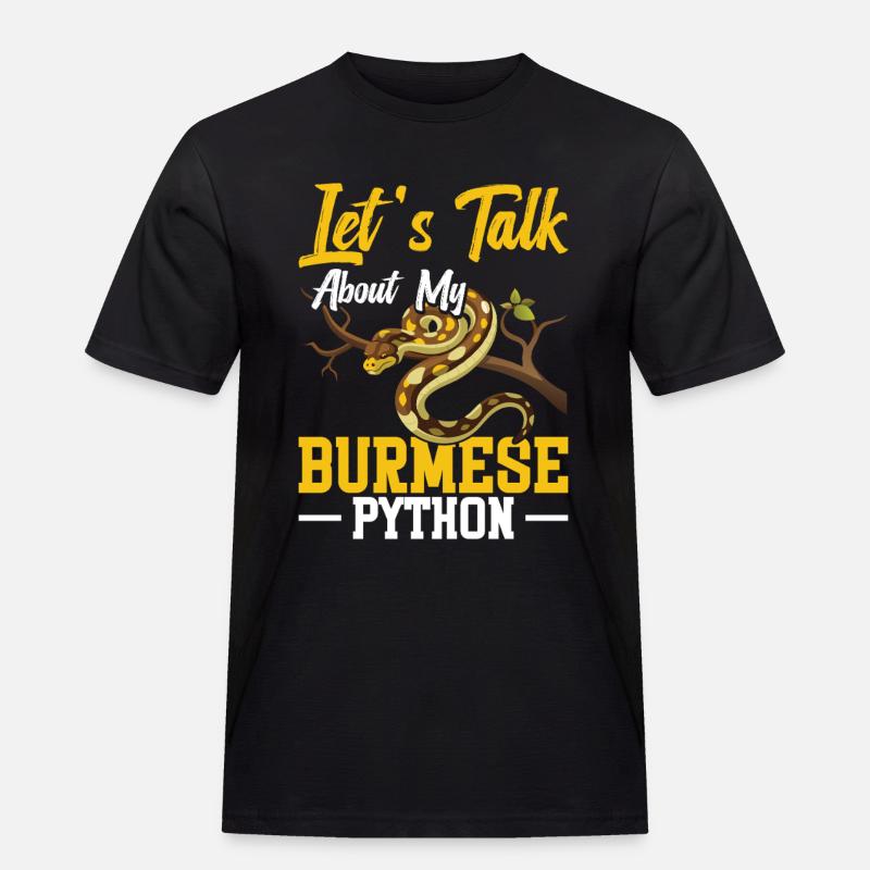 Burmesischer Python-Besitzer Schlangenterrarium Hide Python - Männer Workwear T-Shirt - Schwarz
