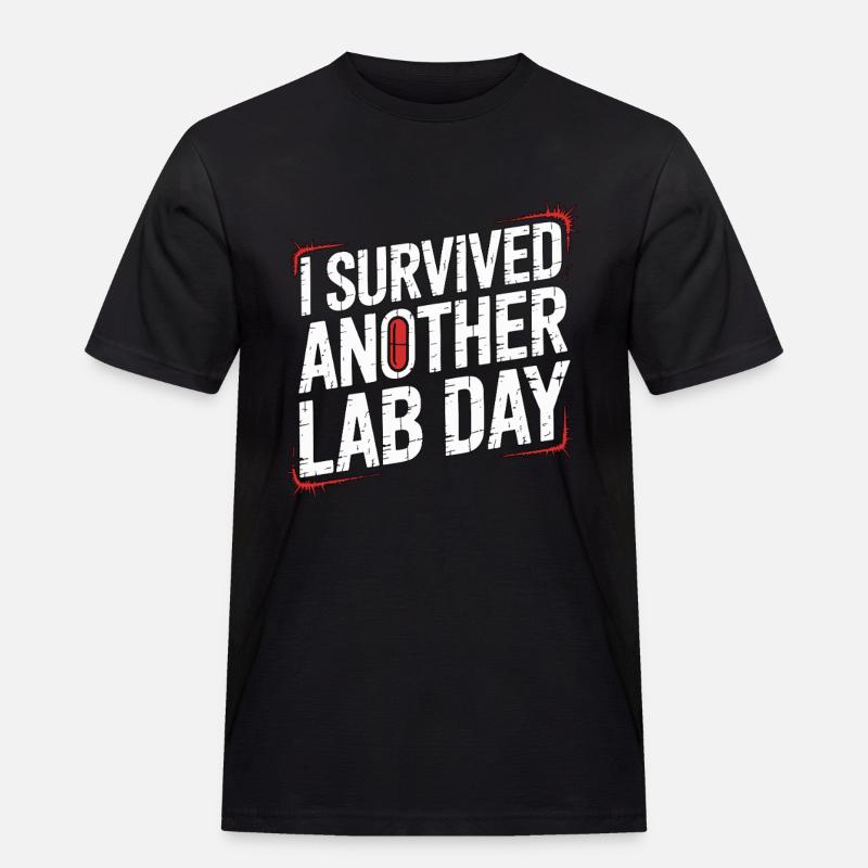Pharmacist Student I Survived Another Medicine - Männer Workwear T-Shirt - Schwarz