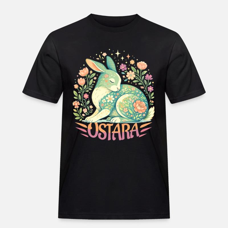 Ostara siunaa hyvää pääsiäistä Ostara Rabbit - Miesten Workwear t-paita - musta