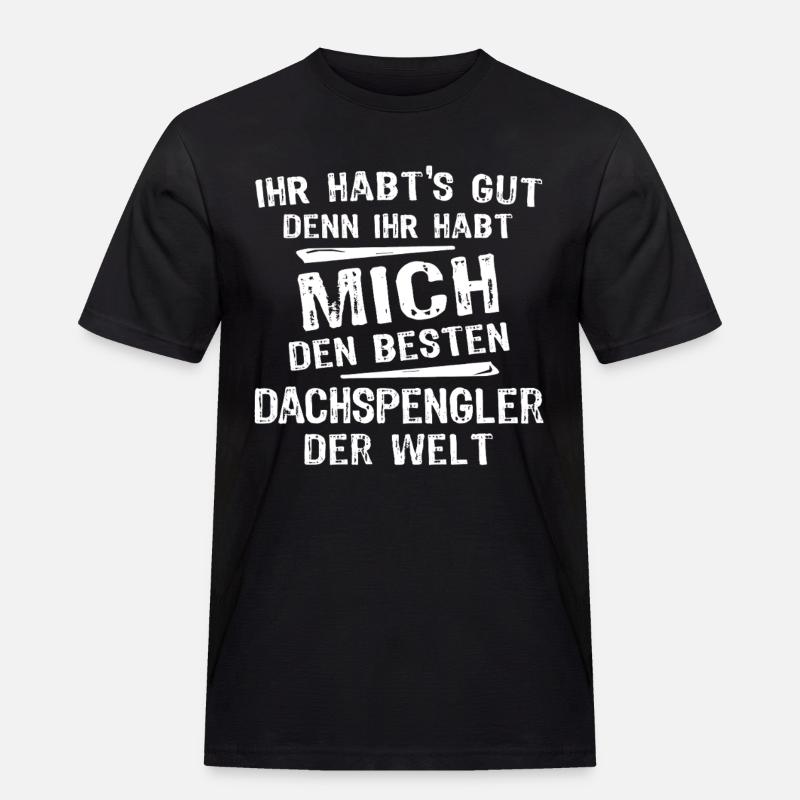 Dachspengler - Männer Workwear T-Shirt - Schwarz