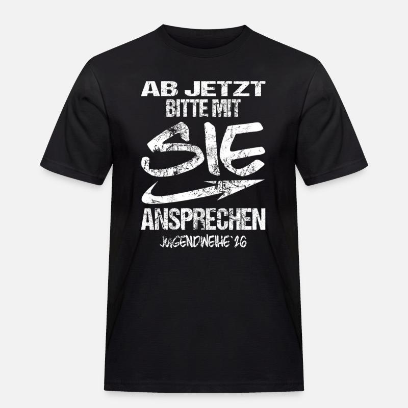 Jugendweihe - Jugendweihe 2026 - Männer Workwear T-Shirt - Schwarz