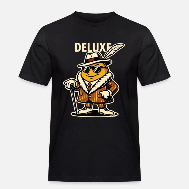 Deluxe Dapper Feather guy - Men's Workwear T-Shirt - black