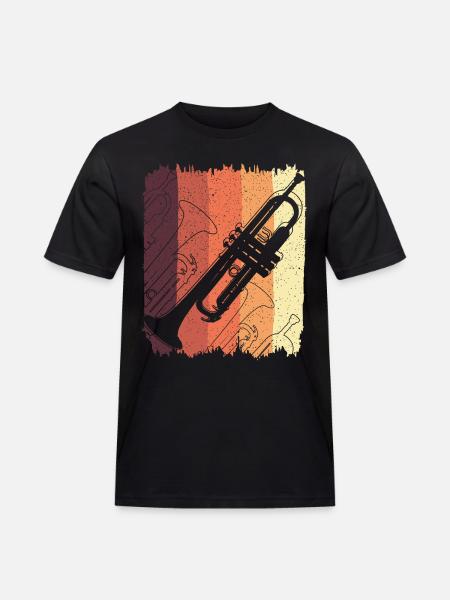 Trumpet Graffiti on Sunset Stripes - Men's Workwear T-Shirt - black
