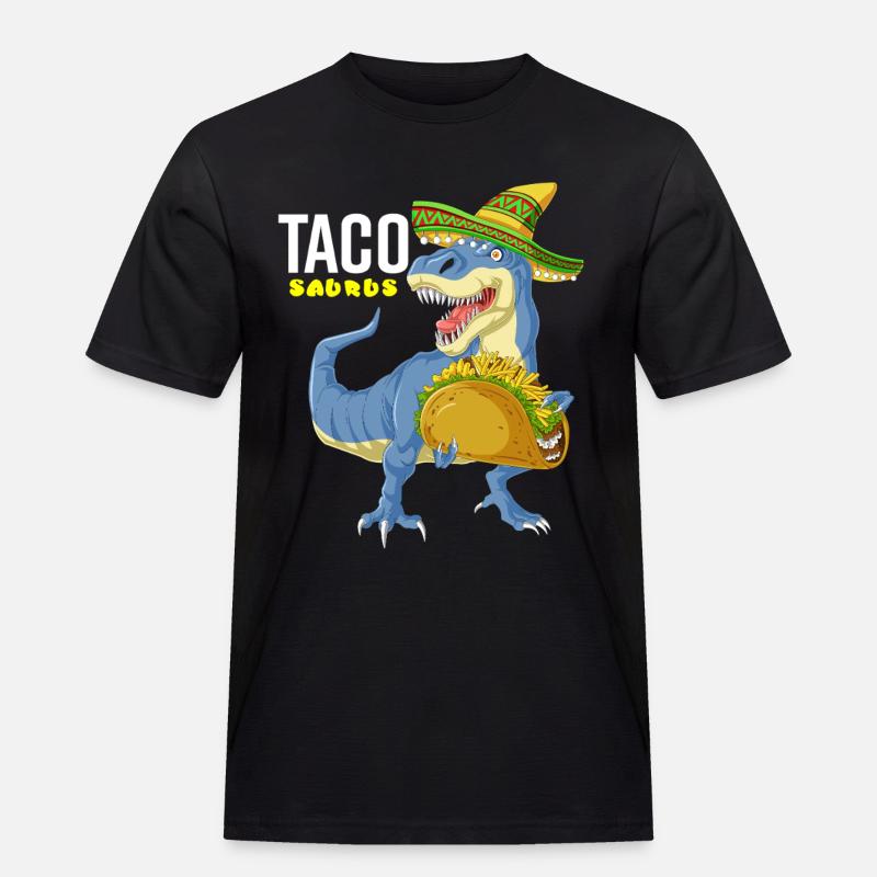 Tacosaurus Cinco De Mayo Hemd - Männer Workwear T-Shirt - Schwarz