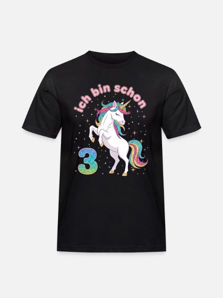 3-års fødselsdag Enhjørningepige Jeg er allerede 3 - Herre Workwear T-Shirt - sort