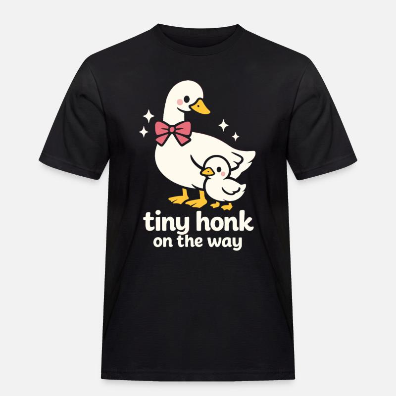Tiny Honk - Männer Workwear T-Shirt - Schwarz