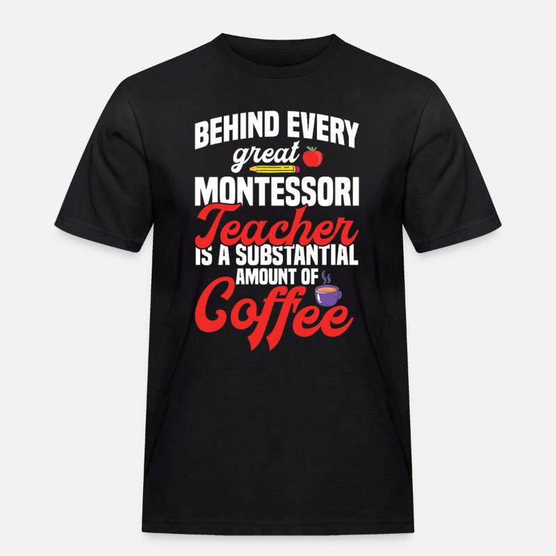 Montessori-Lehrer-Methode Schule - Männer Workwear T-Shirt - Schwarz