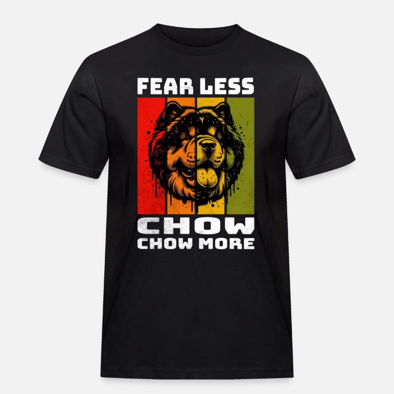 Chow Chow Chowchow - Männer Workwear T-Shirt - Schwarz