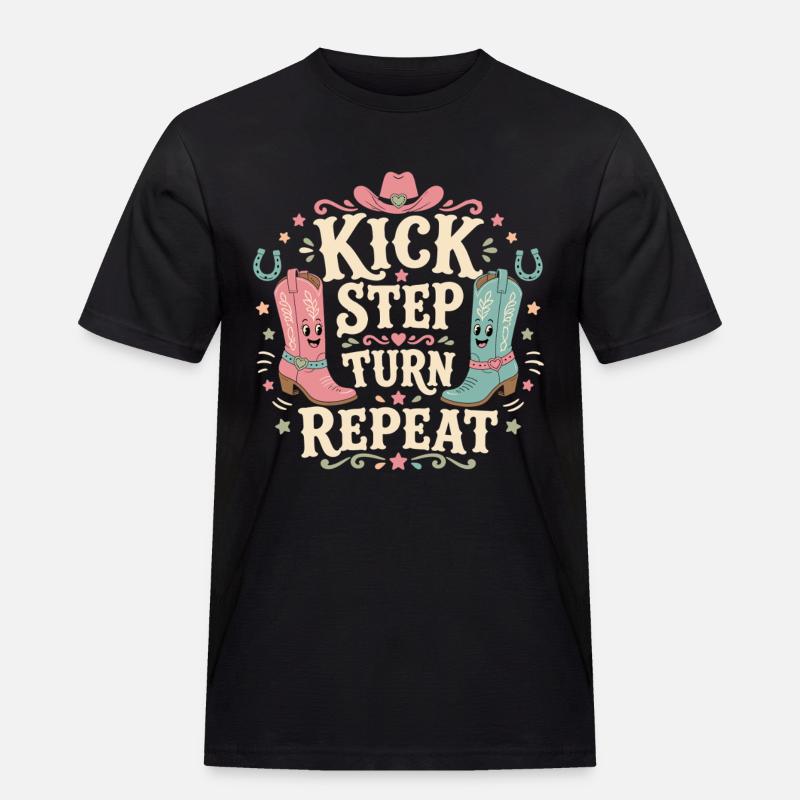 Kick Step Turn Repeat - Men's Workwear T-Shirt - black