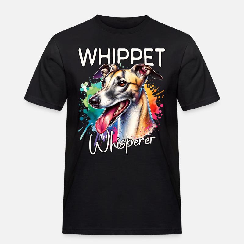 Windhund Flüsterer - Männer Workwear T-Shirt - Schwarz