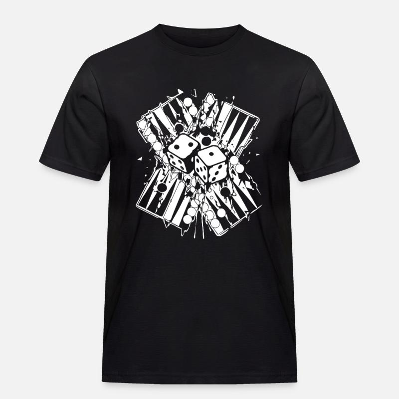 Backgammon | Board Game | Gift - Men's Workwear T-Shirt - black