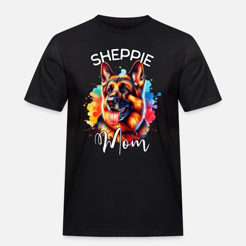 Deutscher Schäferhund Mama - Männer Workwear T-Shirt - Schwarz