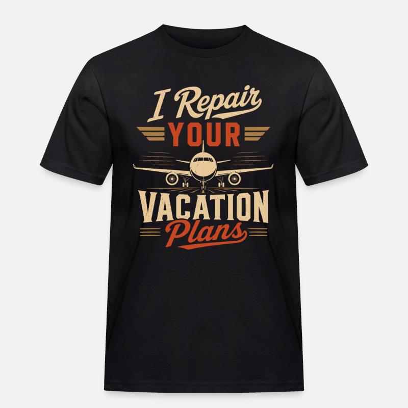 Luftfahrt Technik Flugzeugwartung Experte - Männer Workwear T-Shirt - Schwarz