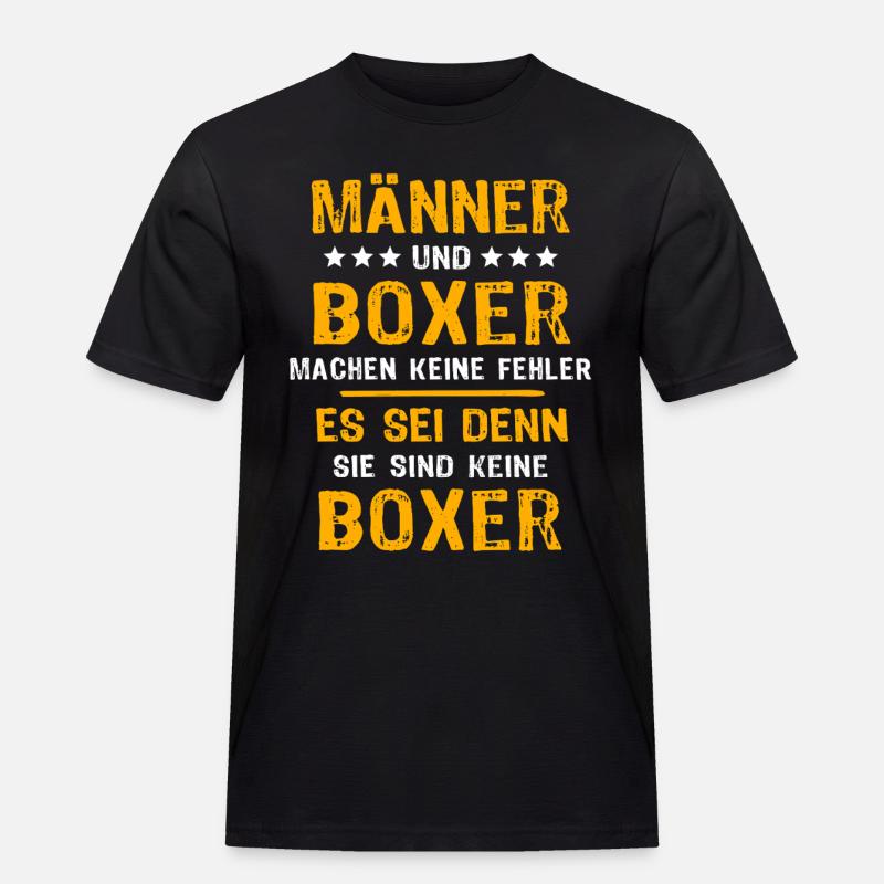Boxer Boxen - Männer Workwear T-Shirt - Schwarz